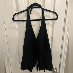 Zara Stylish Black Halter Vest